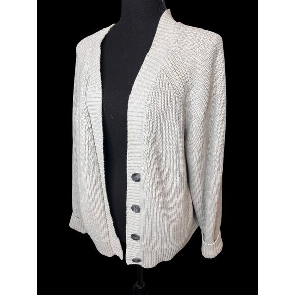 Banana Republic Sweaters - Banana Republic Cardigan Sweater Womens Small Gray Button-Up Cotton Blend Knit